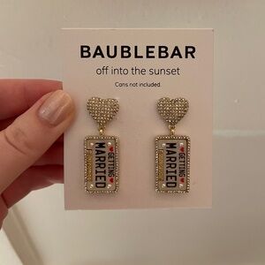 NWOT BaubleBar Gold 'Getting Married' Earrings